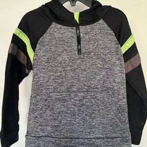 Athletic Works Black and Gray Jacket with Neon Green Trim